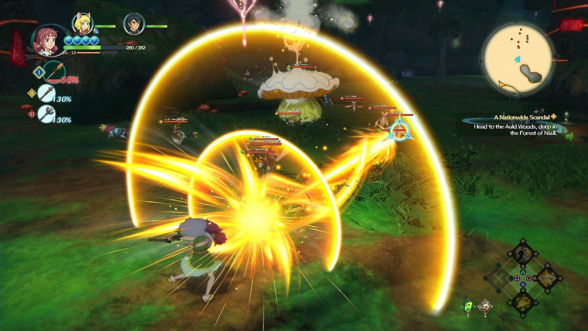 Ni no Kuni 2 combat drastically differs from its prequel (Image via Bandai Namco)